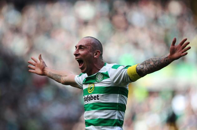 Scott Brown of Celtic celebrates