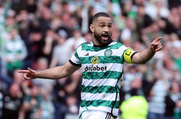 Cameron Carter-Vickers of Celtic leads the celebrations