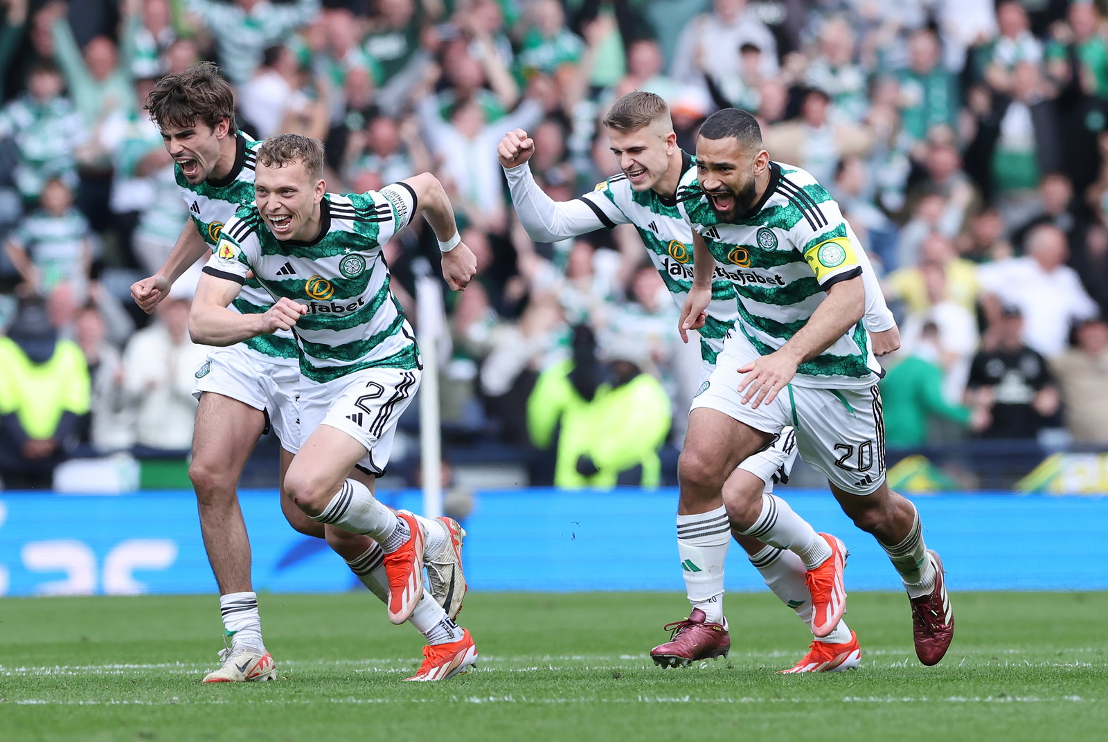 Cameron Carter-Vickers of Celtic leads the celebrations