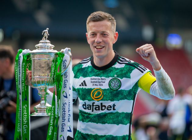 Callum McGregor with the Scottish Cup