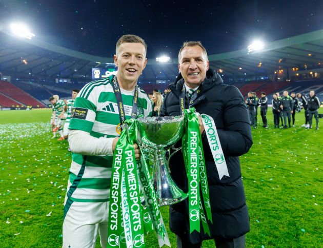 Celtic drawn away to Dundee United in Premier Sports Cup Callum McGregor and Brendan Rodgers