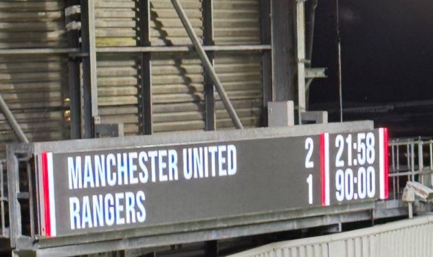 Manchester Utd 2 theRangers 1