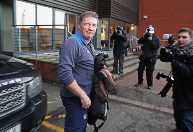 Ally McCoist discusses Rangers administration after clip gains traction among Celtic fans McCoist at Ibrox on 14 February 2012
