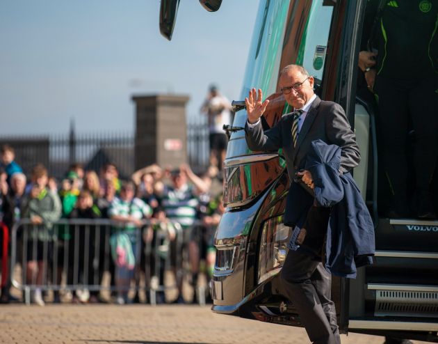 Martin O’Neill runs rings round hacks on Rangers ticket row Martin O'Neill arrives at Celtic Park