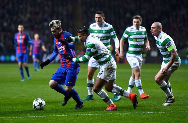Emilio Izaguirre Jr working to establish himself in football Lionel Messi of Barcelona attempts to take the ball past Emilio Izaguirre of Celtic