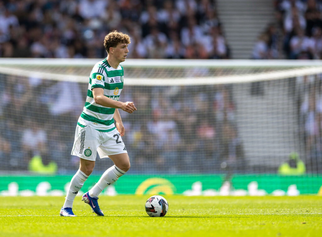 Arne Engels of Celtic on the ball.