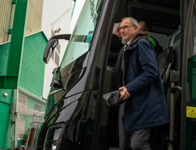 Martin O'Neill arrives at Easter Road