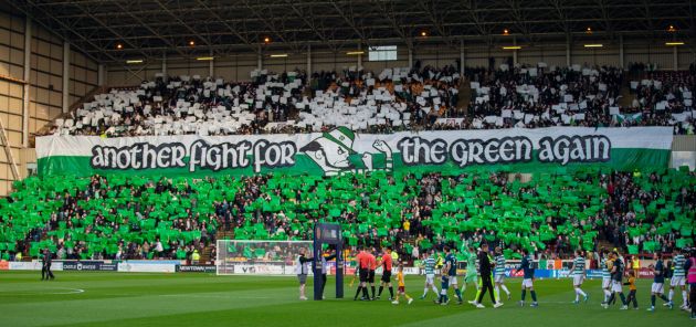 Celtic supporters at Fir Park.