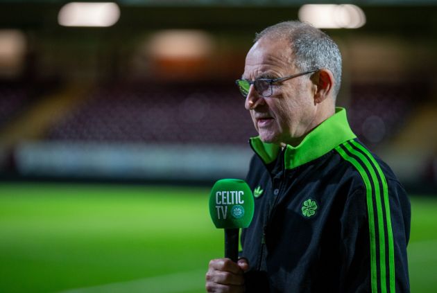 Martin O'Neill speaks to Celtic TV at Fir Park