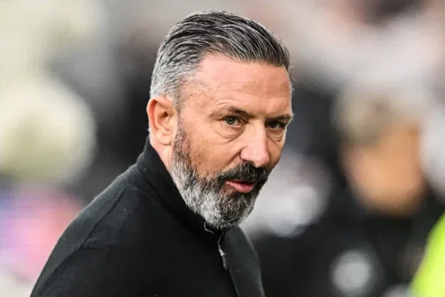 Derek McInnes before Hearts game.