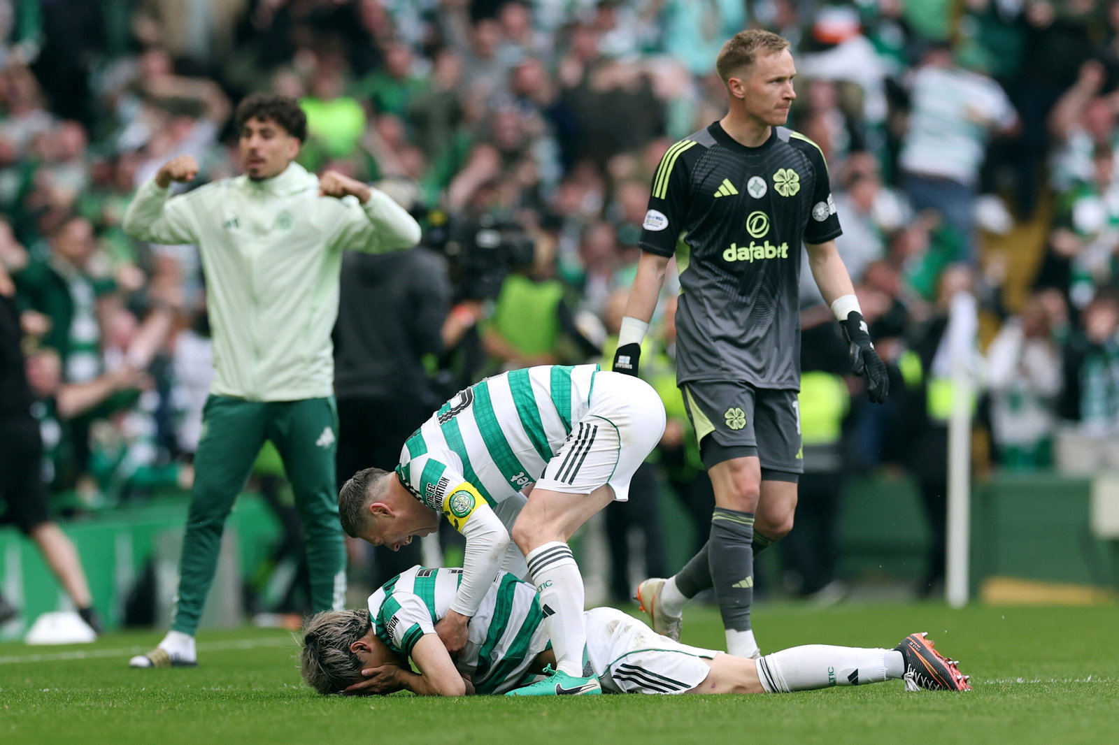 Callum McGregor of Celtic celebrates