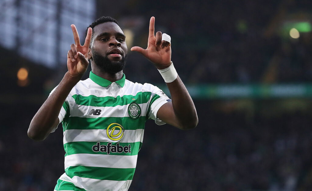 Odsonne Edouard of Celtic celebrates