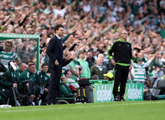 Danny Röhl and Celtic manager Martin O'Neill