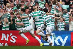 Daizen Maeda of Celtic celebrates after