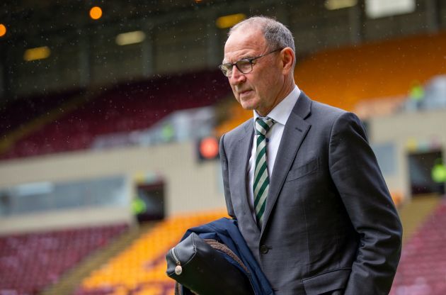 Martin O'Neill arrives at Fir Park.