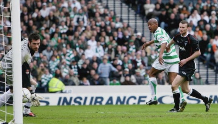Dion Dublin scored for Celtic in the 2006 League Cup Final win over Dunfermline to win his only career medal.