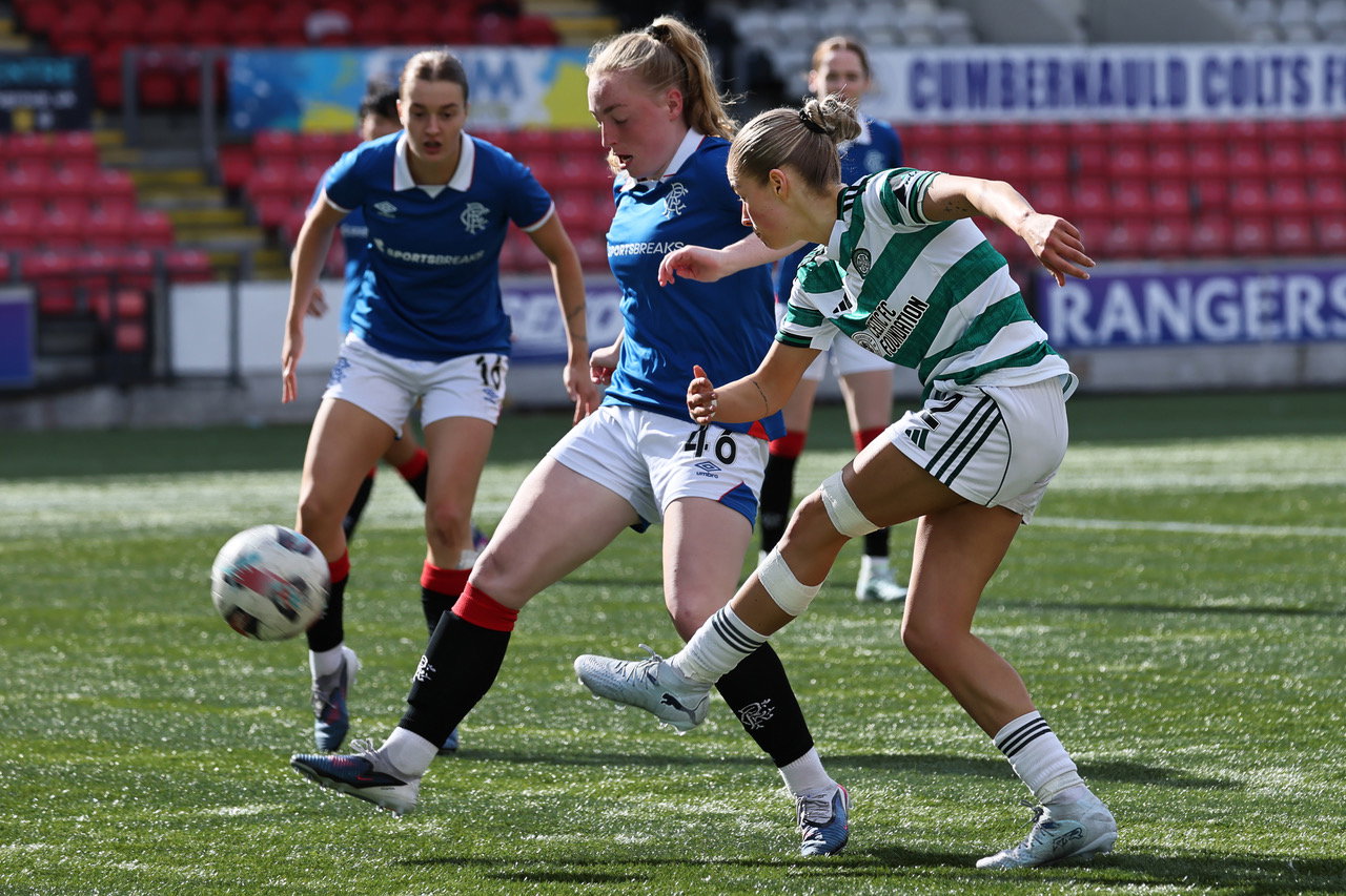 Tara O'Hanlon of Celtic FC Women in action against Rangers.