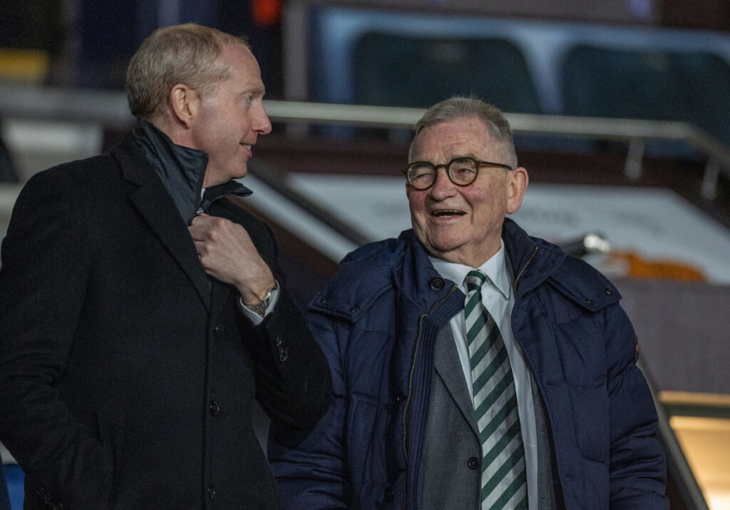 Michael Nicholson speaks to interim chairman Brian Wilson.