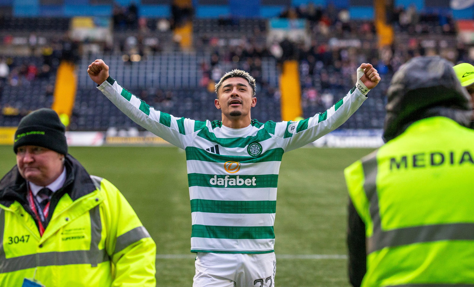 Julian Araujo celebrates
