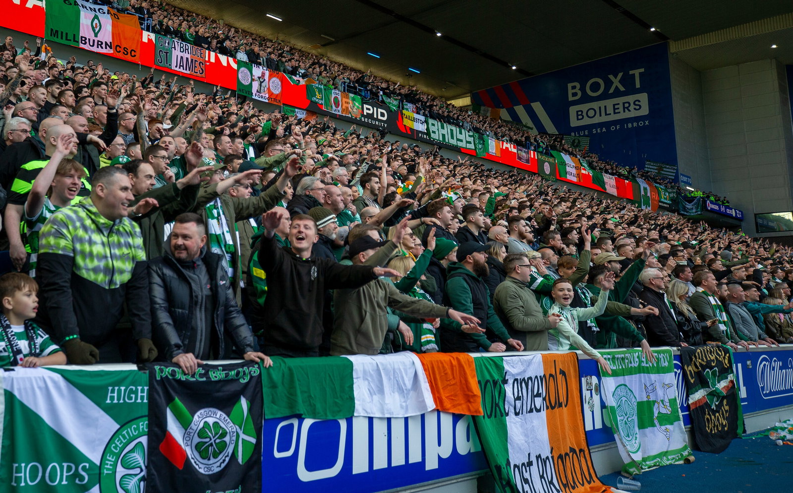 Celtic fans at Ibrox