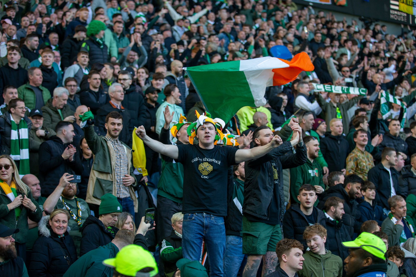 Celtic fans celebrate