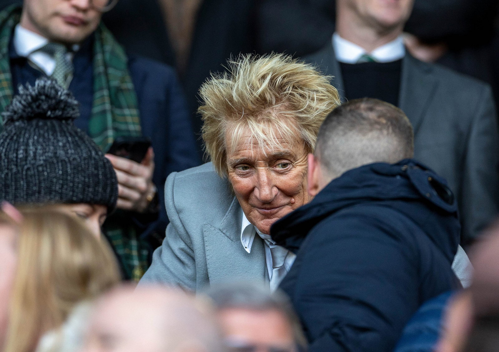 Rod Stewart supporting Celtic 