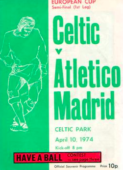 Celtic v Atletico Madrid 1974 