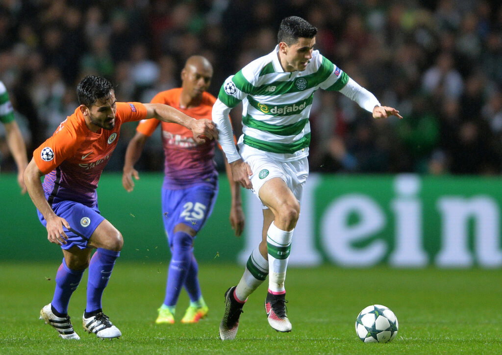 Watch: On This Day, Celtic battle to memorable draw against Pep’s Man City Tom Rogic of Celtic is challenged by IIkay Gundogan