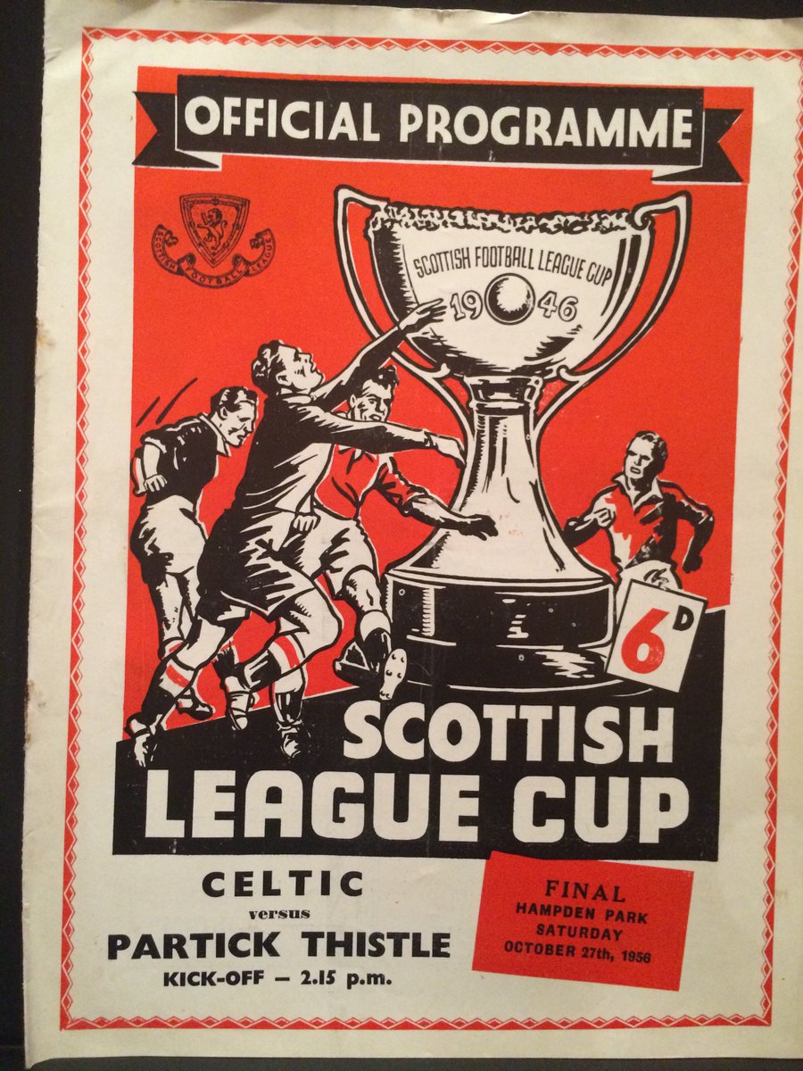 Scottish League Cup Final programme from 1956.