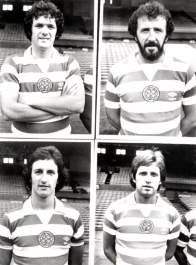 Roy Aitken, Danny McGrain, Roddie MacDonald and Tom McAdam, Celtic FC.