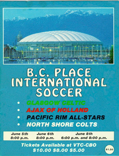 Programme for Celtic v Pacific Rim All-Stars June 1985