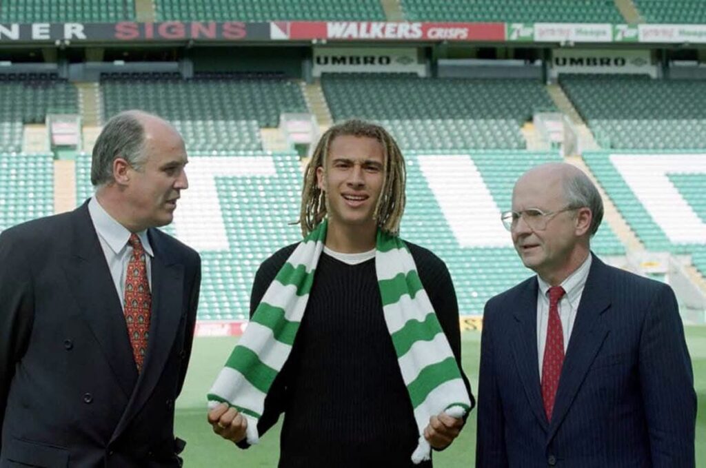 Jock Brown, Henrik Larsson and Fergus McCann
