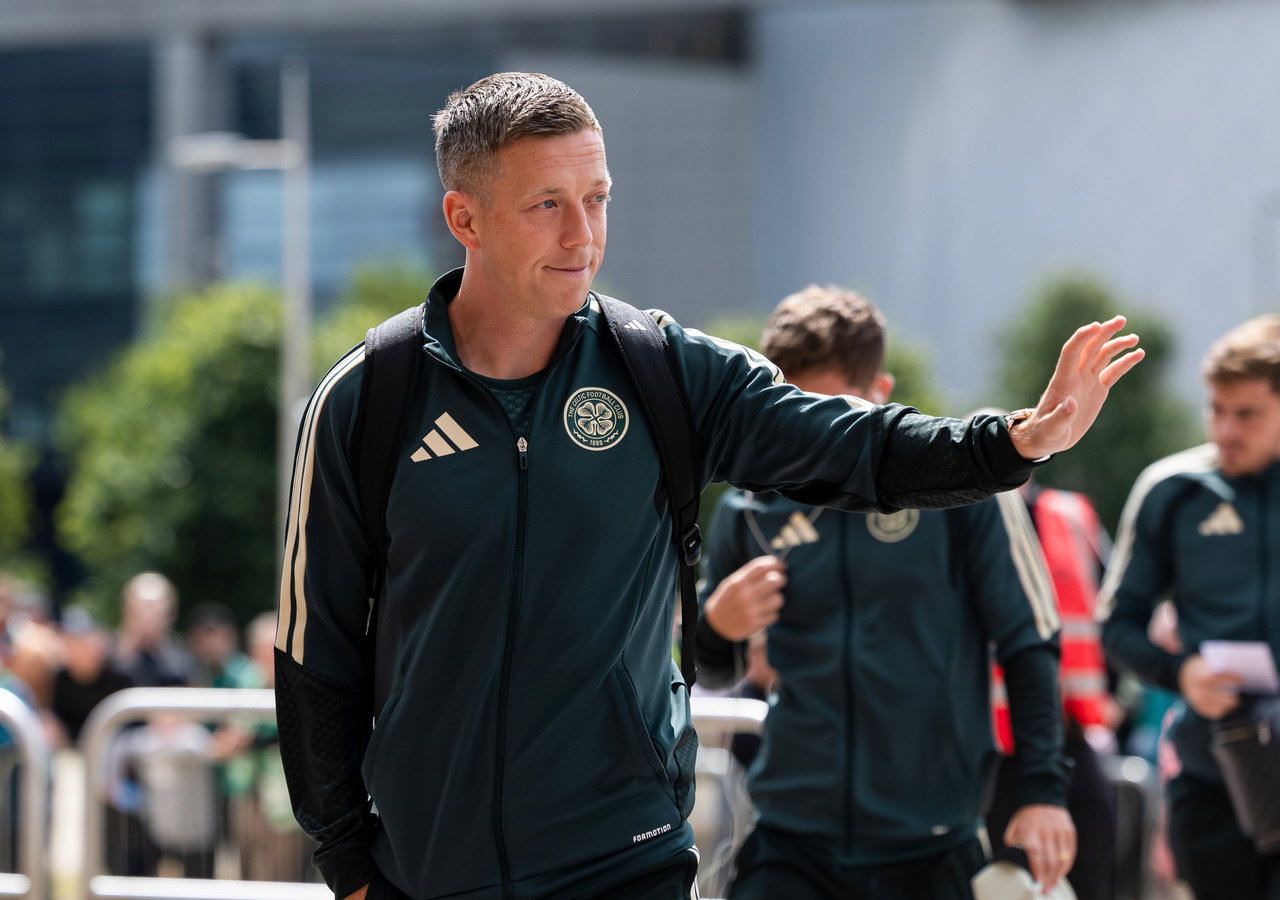 Callum McGregor of Celtic arrives