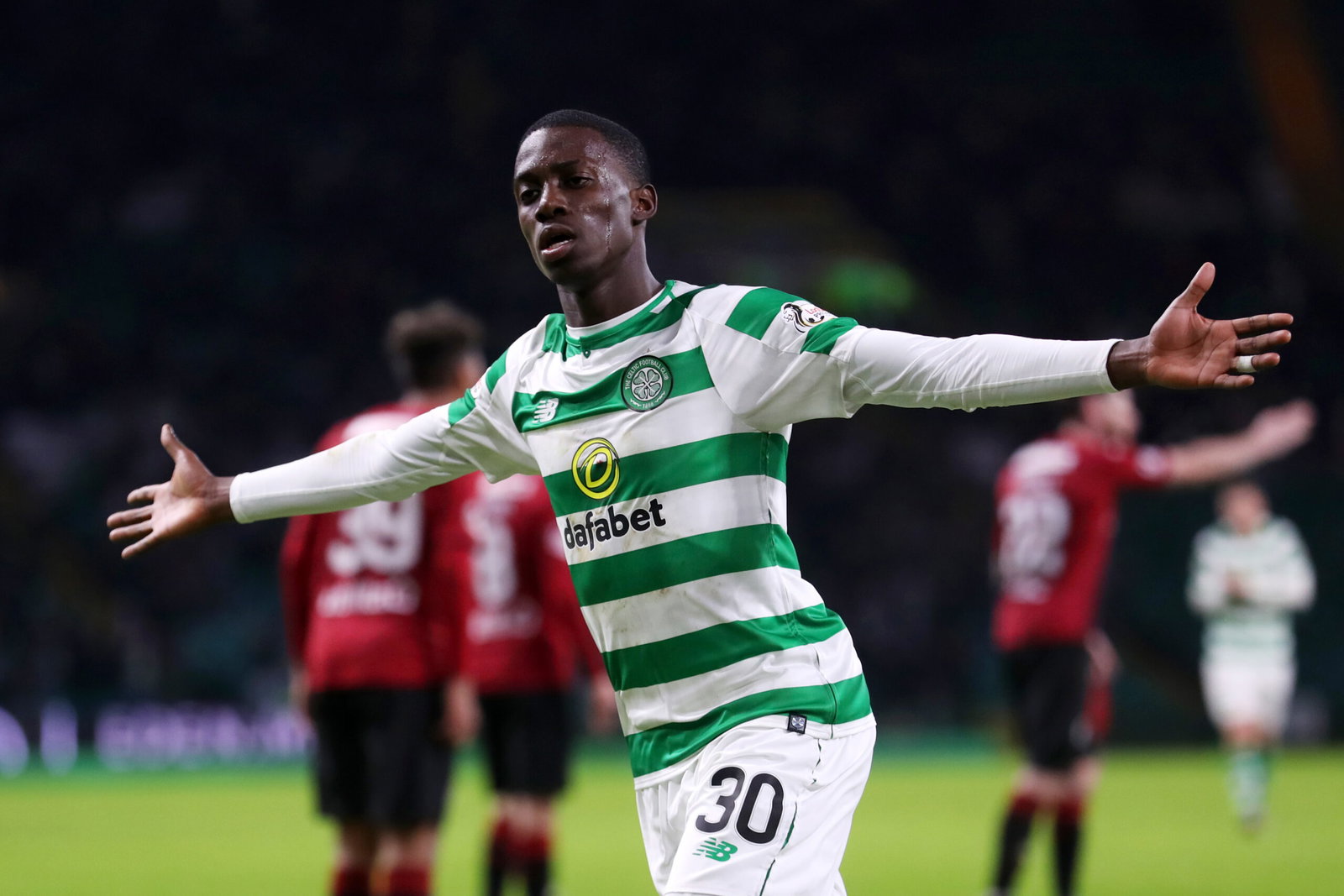 Timothy Weah of Celtic celebrates 