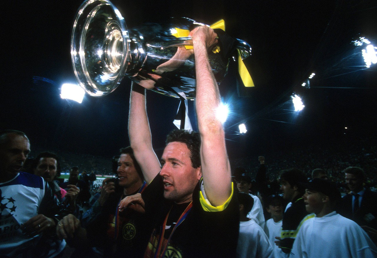 Paul Lambert lifts the European Cup