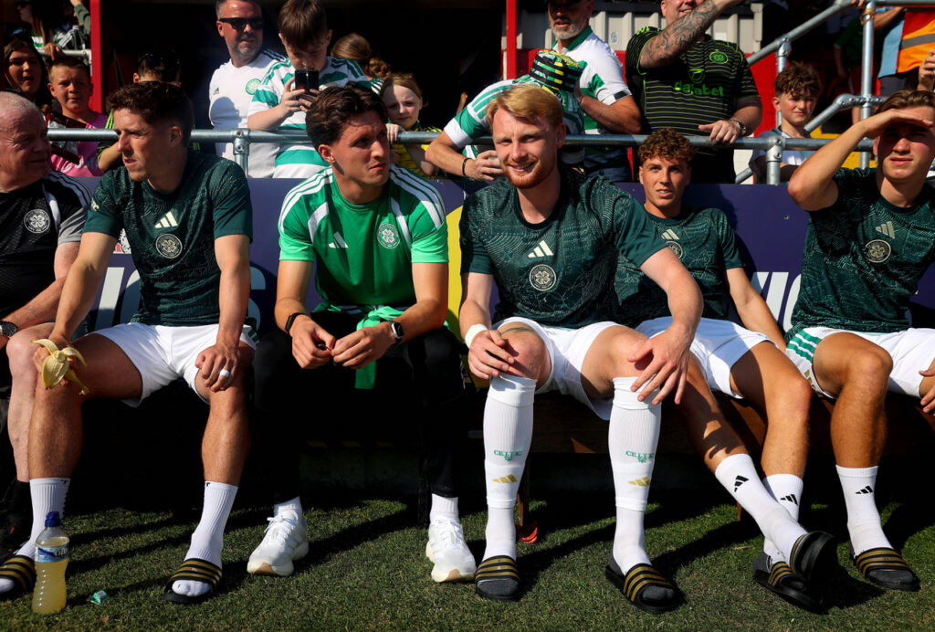 Liam Scales happy with Celtic’s performance in Shelbourne draw Johnny Kenny and Liam Scales