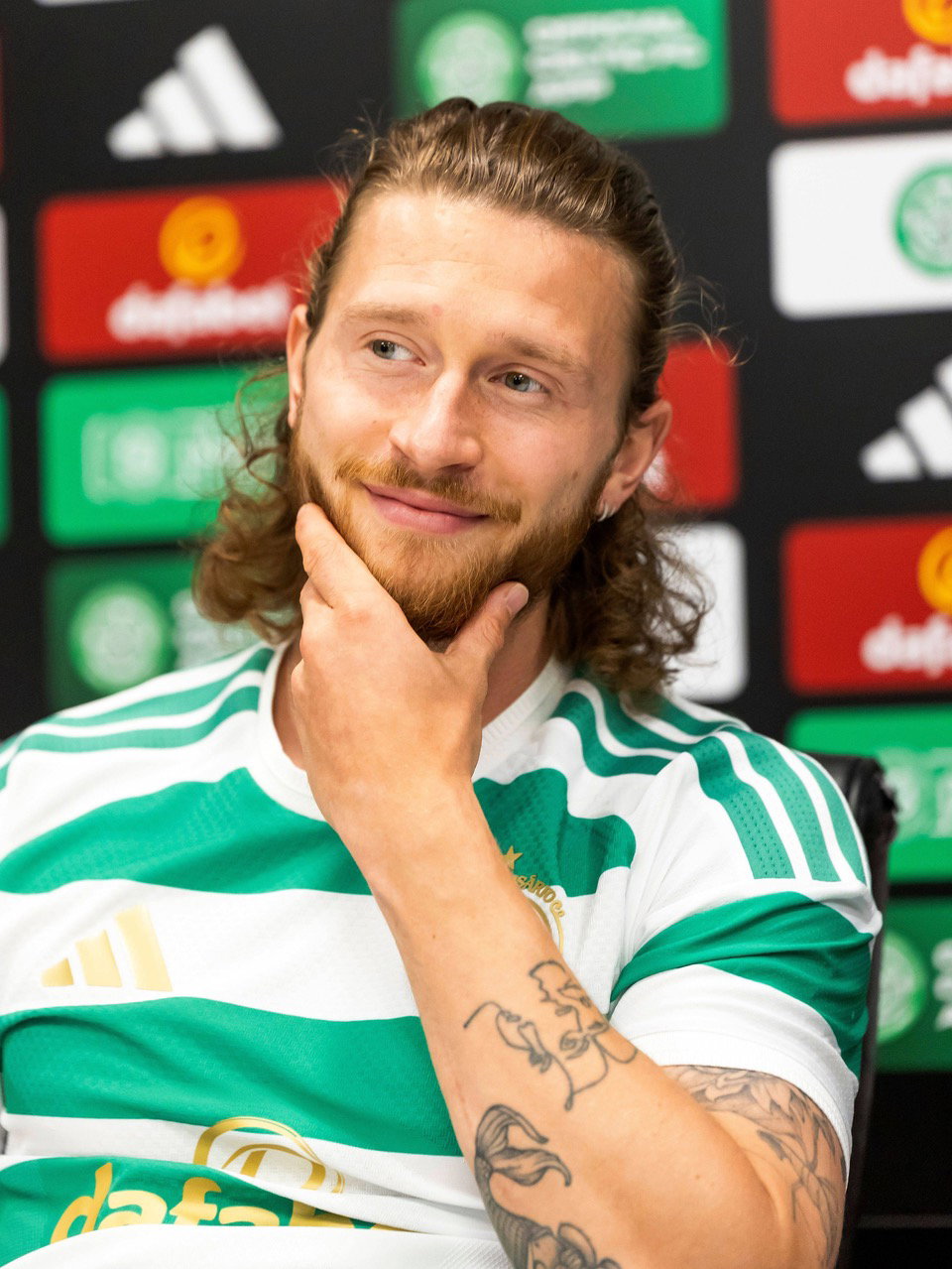 New Celtic signing Kasper Hogh is unveiled to the mainstream media