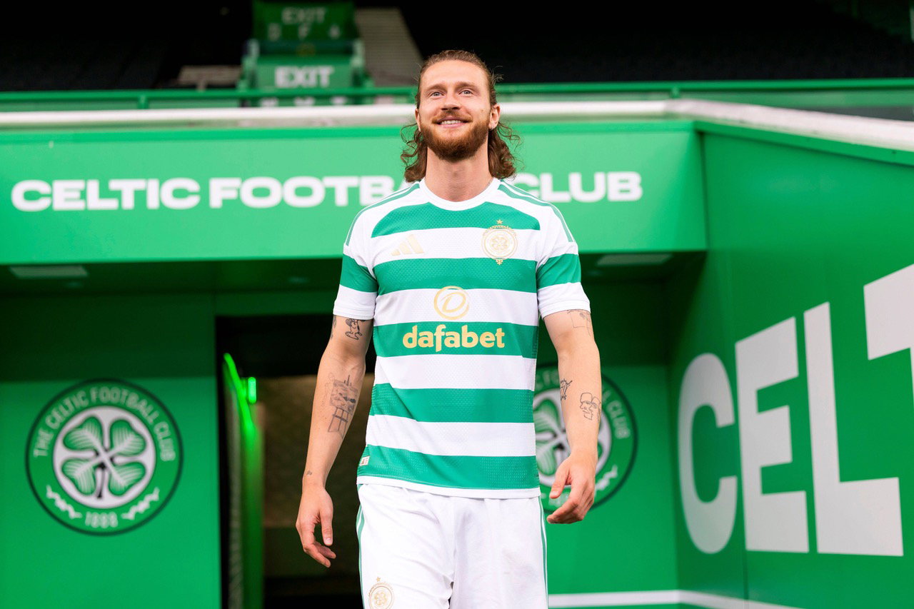 New Celtic signing Kasper Hogh is unveiled to the mainstream media