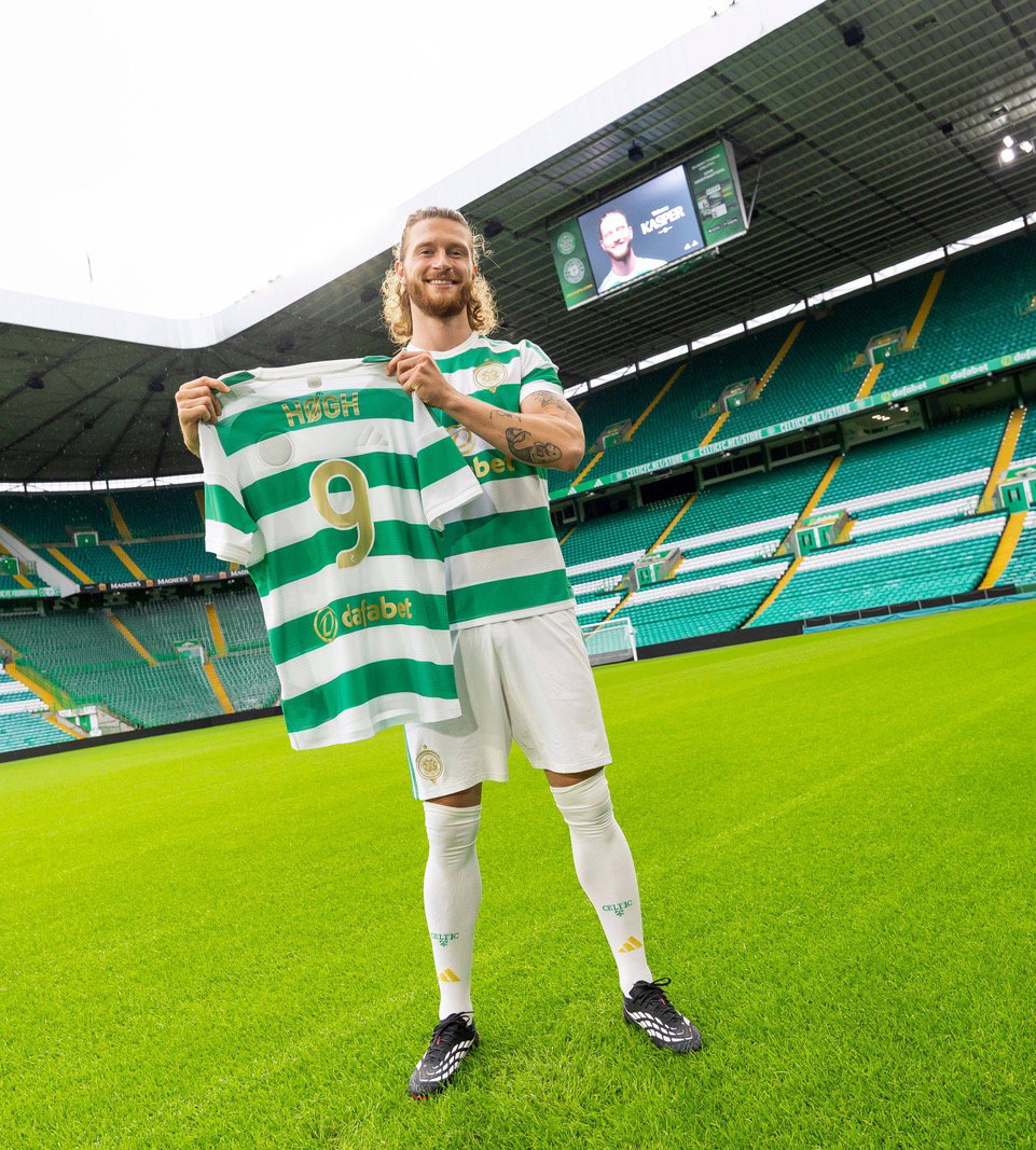 New Celtic signing Kasper Hogh is unveiled to the mainstream media