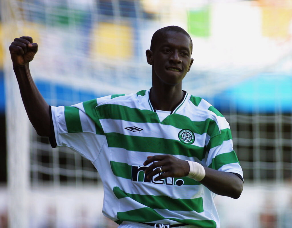 Mohammed Sylla of Celtic celebrates