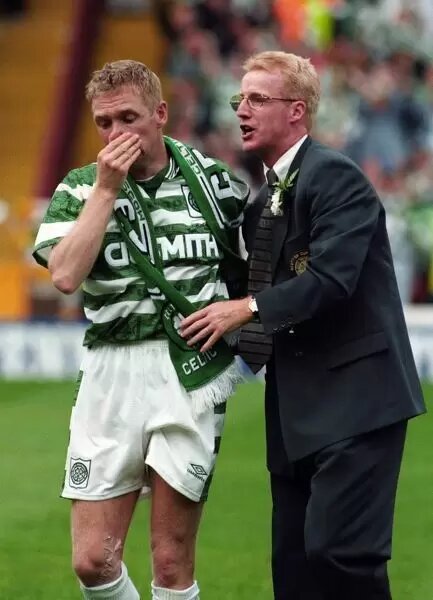 Peter Grant and Tommy Burns at the 1995 Scottish Cup final 