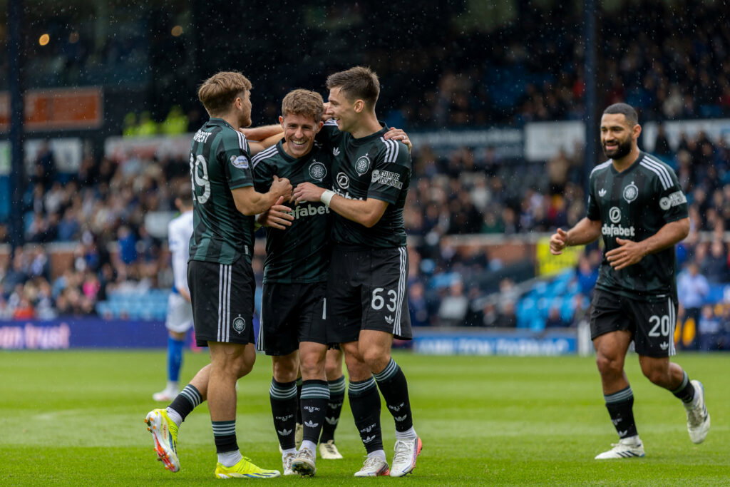 Celtic smash Opta record as numbers behind 5-1 Kilmarnock rout emerge Luke McCowan celebrates