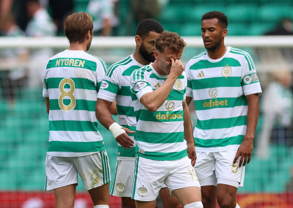 Callum Osmand sparks Celtic injury concern after worrying post-match sight Callum Osmand of Celtic is upset at full time