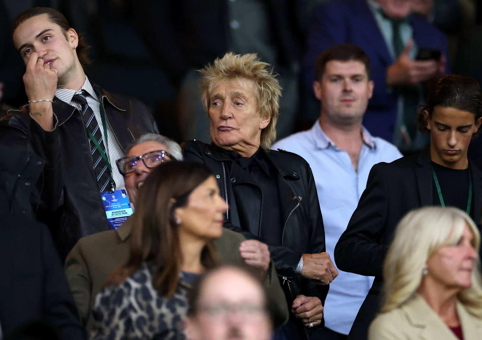 Singer and Celtic fan Rod Stewart