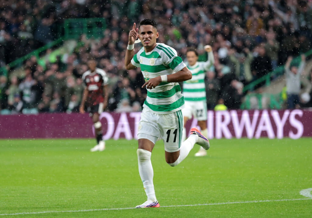 “Once you hear the music you know it’s a different level,” Martin O’Neill Camilo Duran of Celtic celebrates