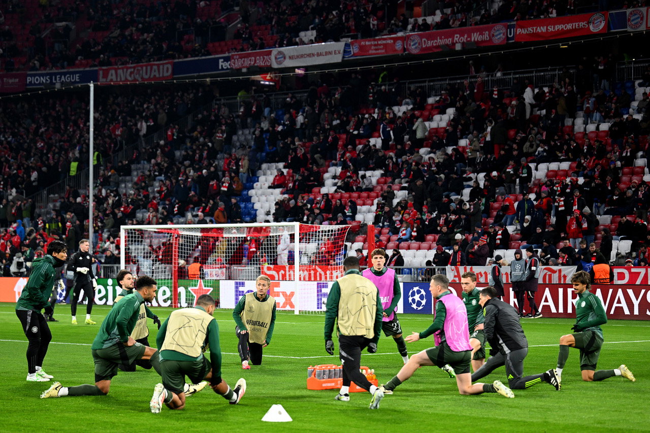 Celtic warm up in Munich