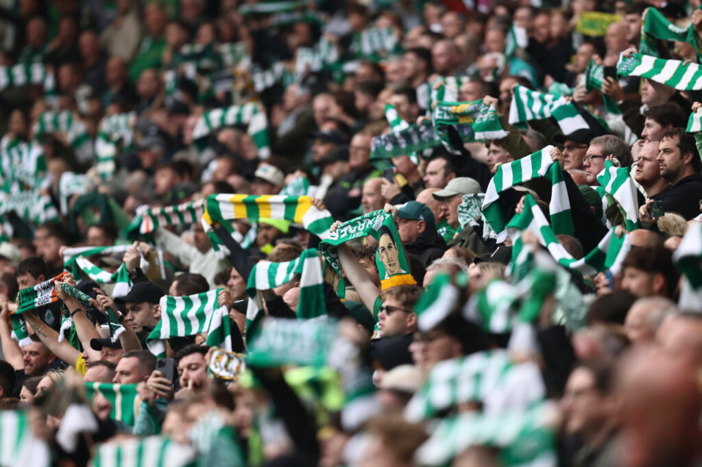 Celtic supporters at Paradise