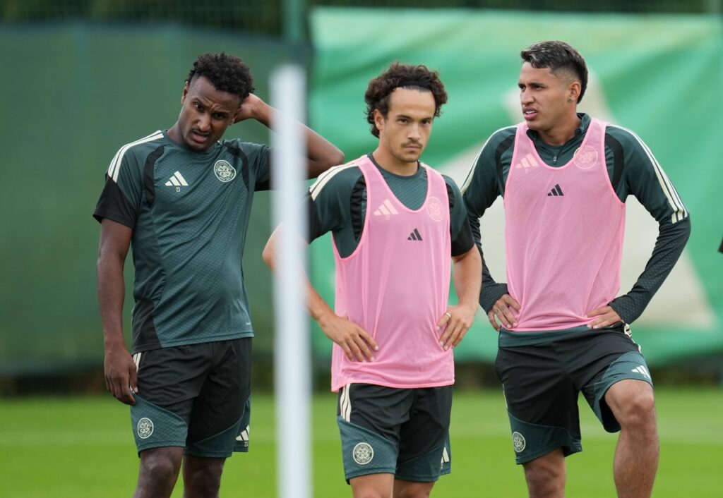 Team’s Up – Oxlade-Chamberlain starts, Hassan and Baur on bench Haissem Hassan, Mika Baur & Camilo Duran of Celtic