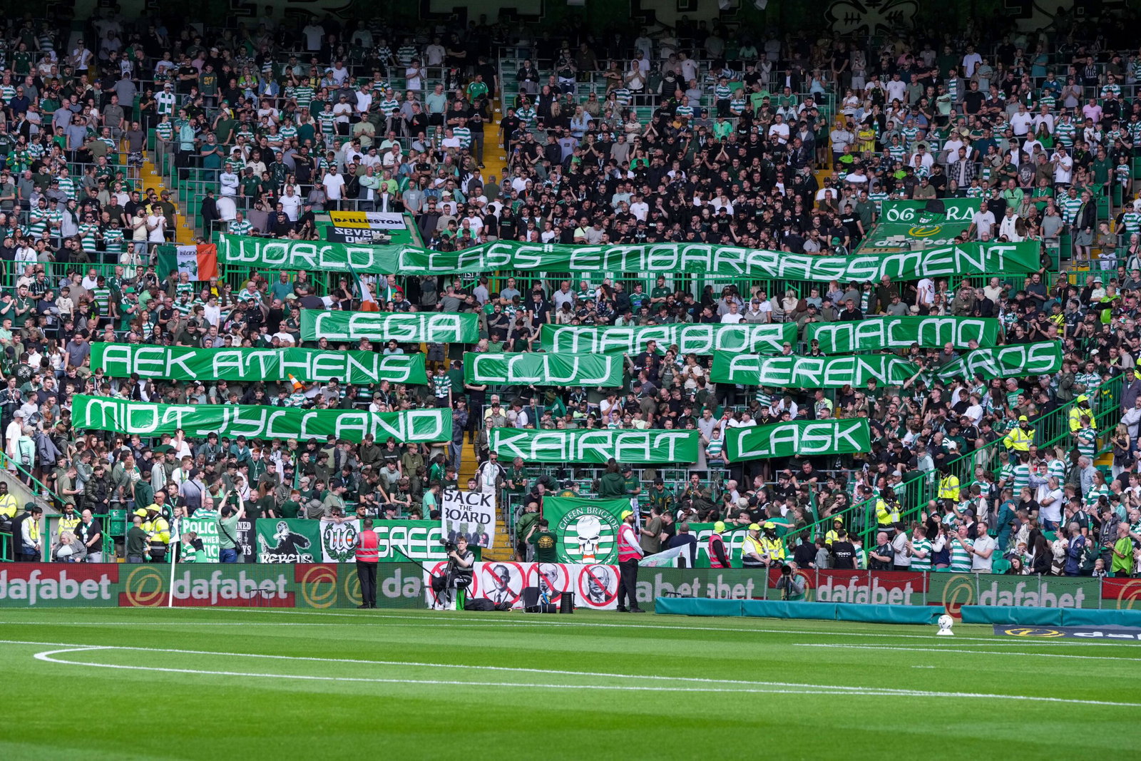 Green Brigade banners