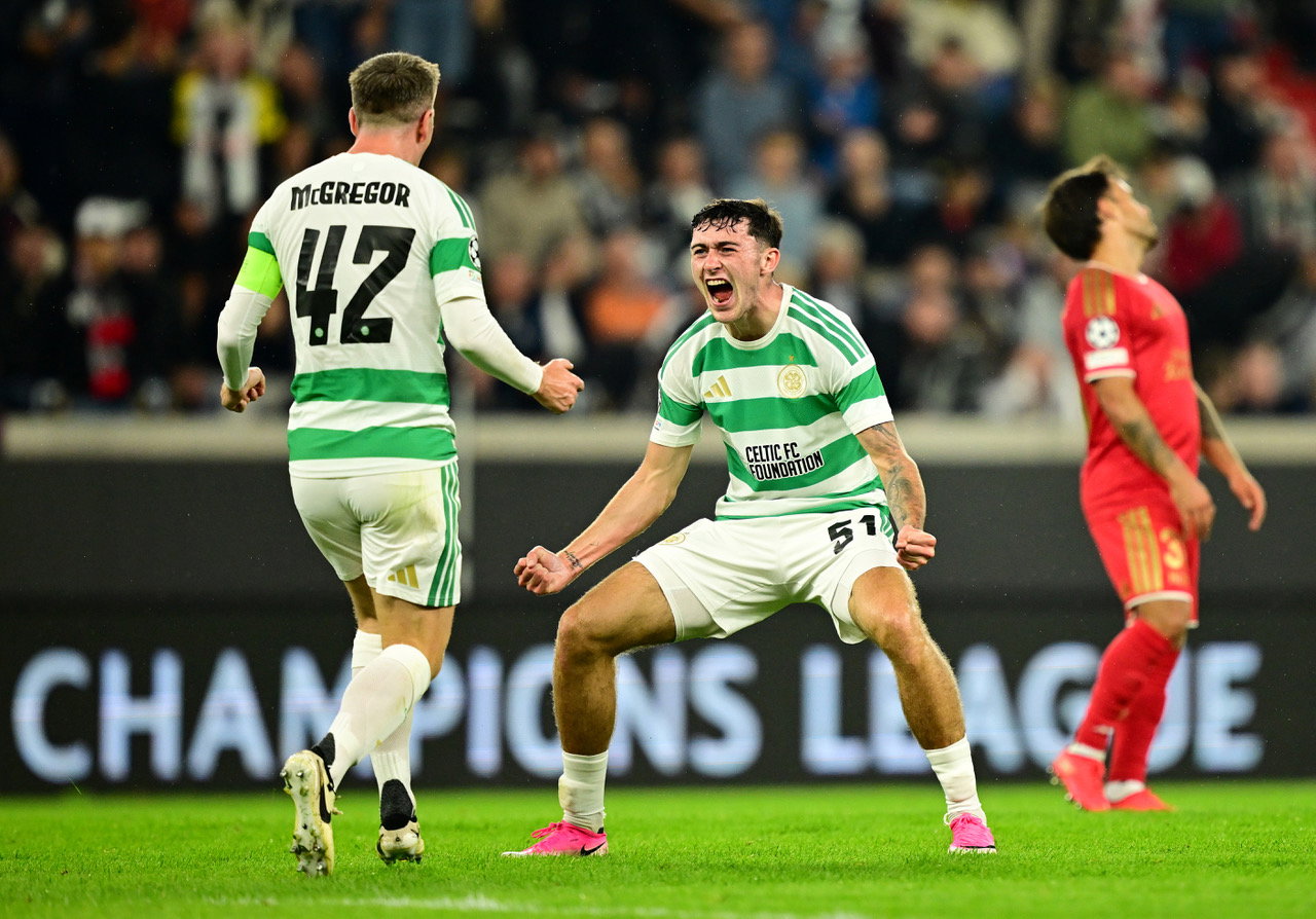 Callum McGregor of Celtic celebrates
